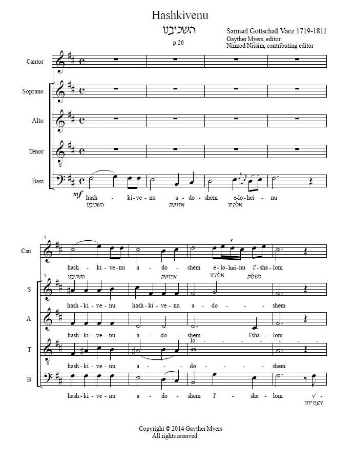 Hashkivenu p26 – The Choral Works of Samuel Gottschall